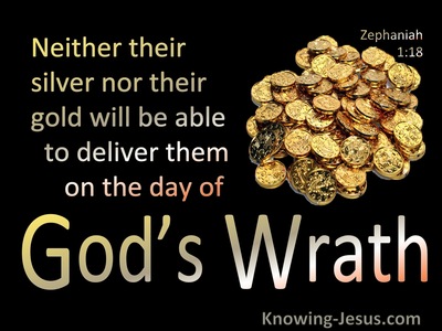 Zephaniah 1:18 Silver Nor Gold Will Deliver From God's Wrath (black)